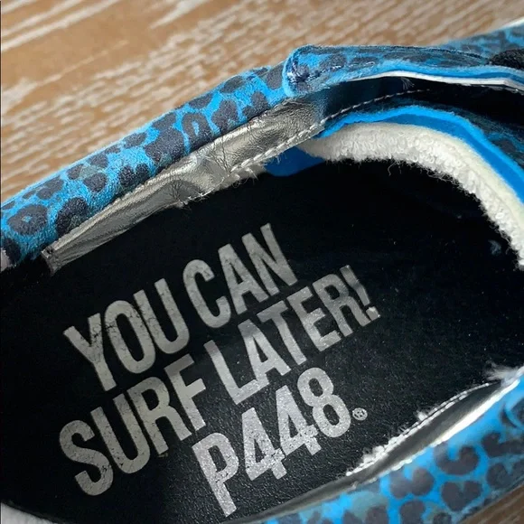 P448 Blue Leopard Suede Kenya Roy Sneakers 12.5